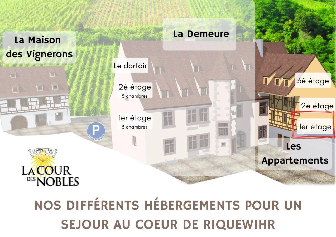 Domaine La Cour Des Nobles - Demeure, Maison Et Appartements Au Coeur De Riquewihr Buitenkant foto